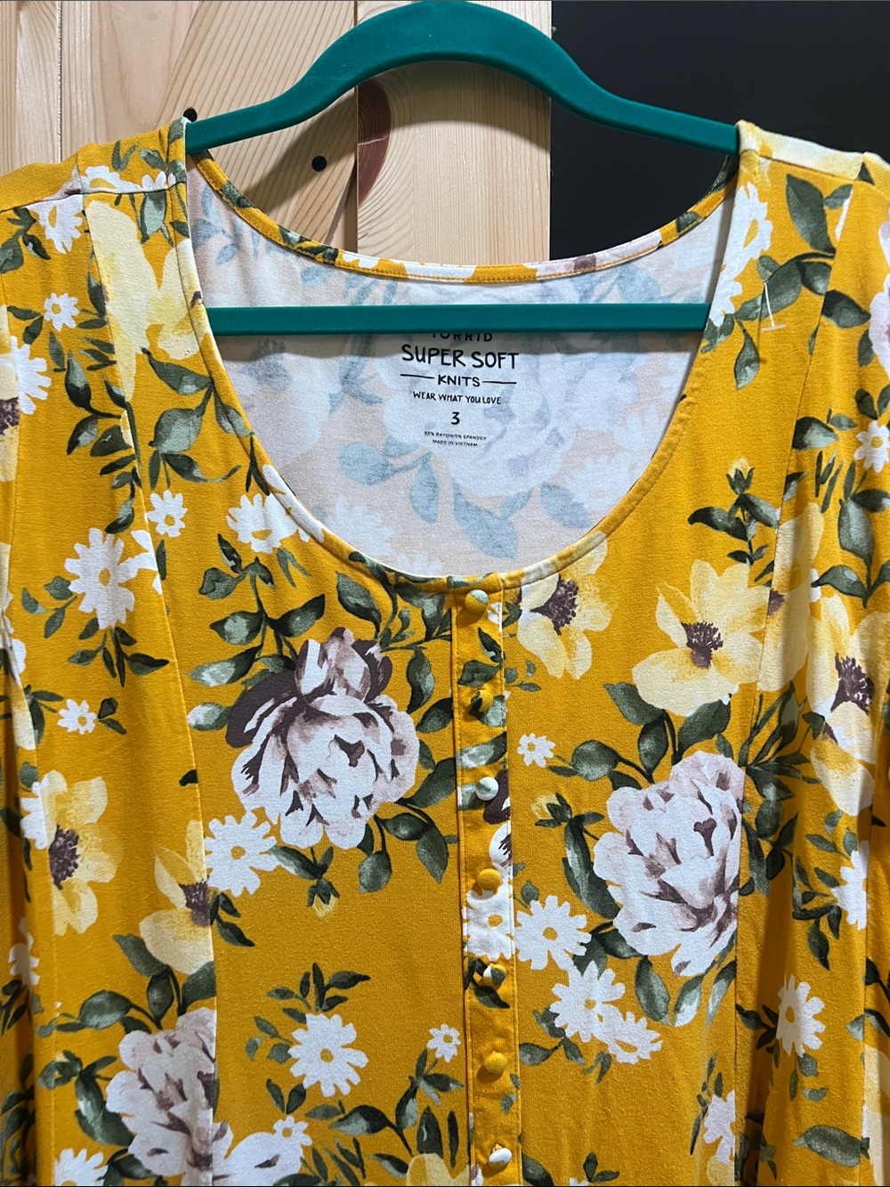 torrid Mustard Yellow Floral top size 3 plus size